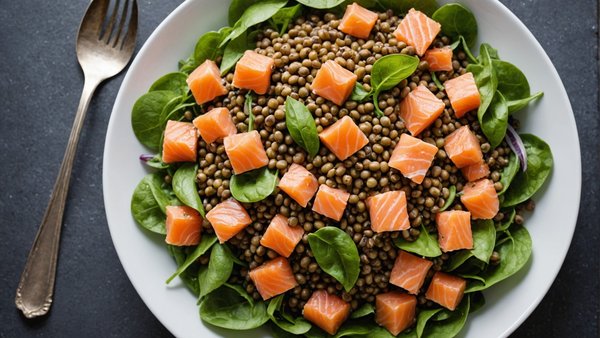 Salade lentilles et saumon fumé: recettes saines à essayer